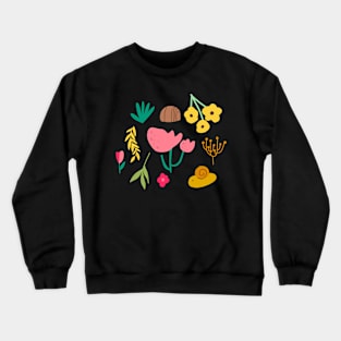 Snails and flowers pattern Crewneck Sweatshirt